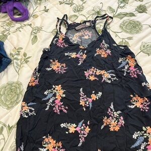 Floral Black Sleeveless Top